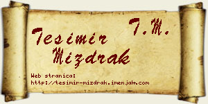Tešimir Mizdrak vizit kartica